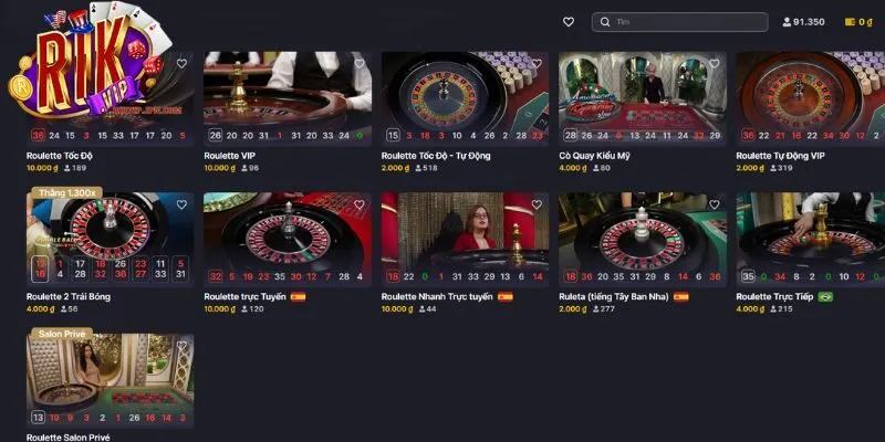 Điểm mạnh của roulette Rikvip