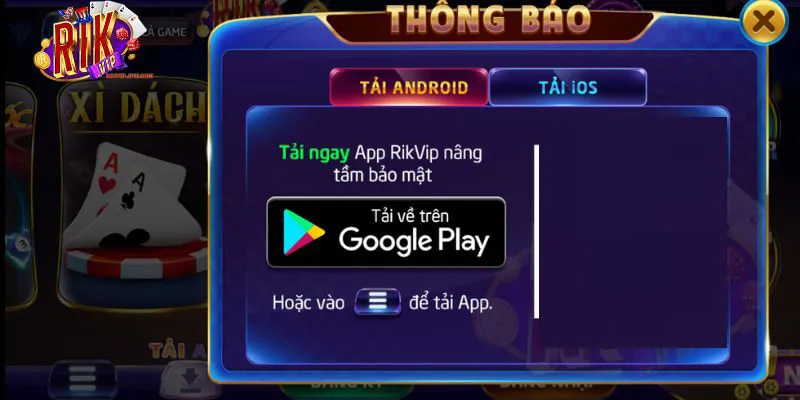 Các thao tác tải về Android