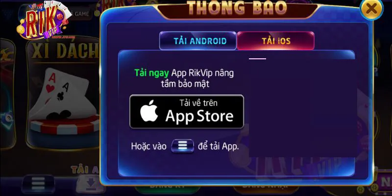 Tải app Rikvip về IOS